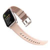 Uniq Linus AiroSoft™ Siliconen bandje Apple Watch Series 1 t/m 9 / SE (38/40/41 mm) | Series 10 / 11 (42 mm) - Rose Pink
