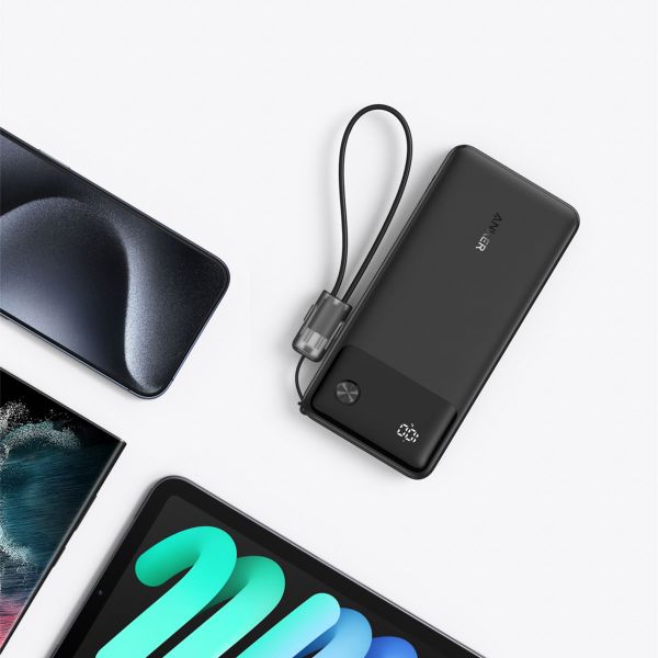 Anker Powerbank | 10.000 mAh - 22,5 Watt - USB-A + USB-C - Zwart