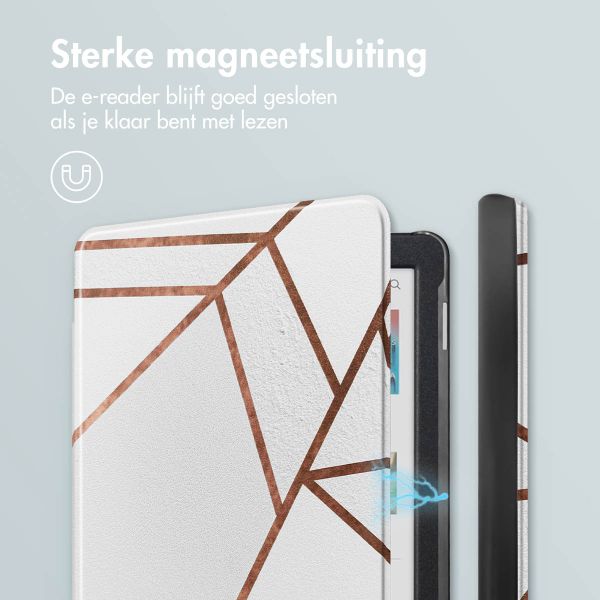 imoshion Design Slim Hard Case Bookcase Kobo Clara Colour / BW - White Graphic