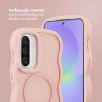 Selencia Wavy Backcover met MagSafe Samsung Galaxy A36 / A56 - Soft Pink