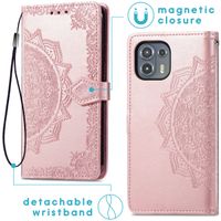 imoshion Mandala Bookcase Motorola Moto Edge 20 Lite - Rosé Goud