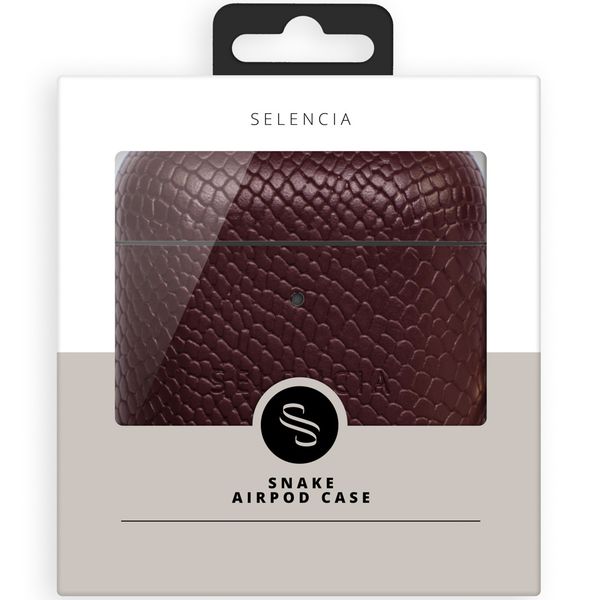 Selencia Yara Slang Hoesje AirPods 1 / 2 - Donkerrood