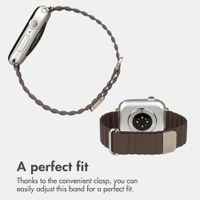 imoshion Magnetic Faux Leather Band Apple Watch | 38/40/41/42 mm - Dark Brown