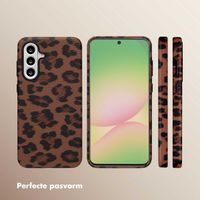 Selencia Sabi Backcover Panterprint met MagSafe Samsung Galaxy A56 - Mocha Brown