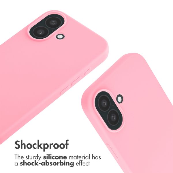imoshion Silicone Case with Strap Apple iPhone 16 - Pink