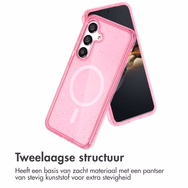 imoshion Sparkle Backcover met MagSafe Samsung Galaxy S24 - Glitter Roze