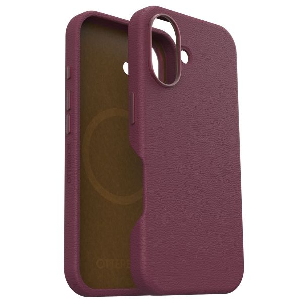 OtterBox Symmetry Cactus leren Backcover iPhone 16 - Maroon Bells