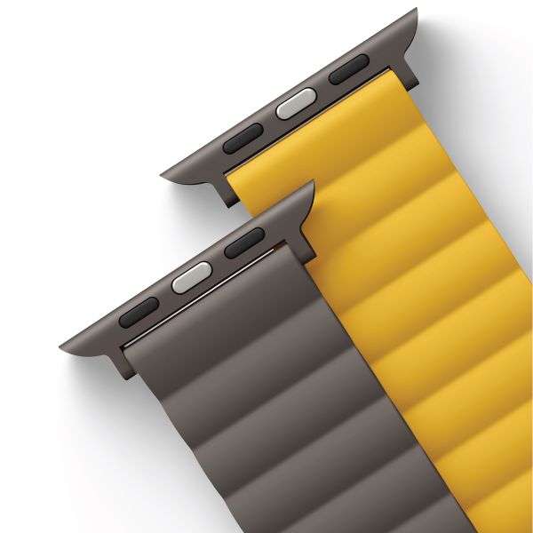 Uniq Revix dubbelzijdig bandje Apple Watch Series 1 t/m 11 / SE / Ultra (44/45/46/49 mm) - Mustard / Khaki
