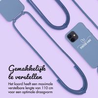 Gepersonaliseerd Color Backcover MagSafe met afneembaar koord en sierlijk hartje  iPhone 12 Pro - Ash Blue