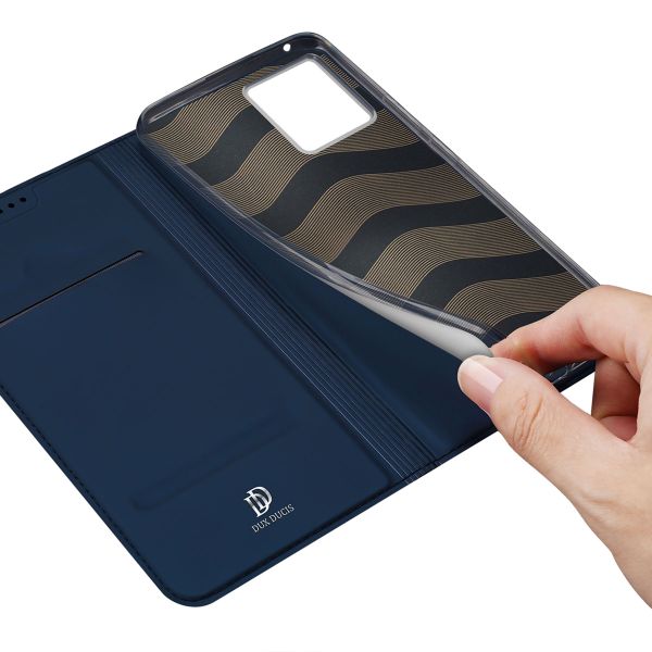 Dux Ducis Slim Softcase Bookcase Motorola Edge 30 Fusion - Donkerblauw