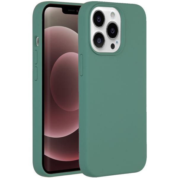 Accezz Liquid Silicone Backcover iPhone 13 Pro Max - Donkergroen