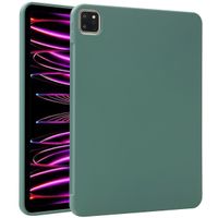 Accezz Liquid Silicone Backcover met penhouder Apple iPad Pro 11 (2022 / 2021 / 2020 / 2018) - Donkergroen