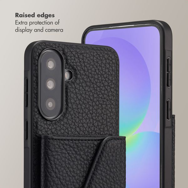 Selencia Sera Phone Case with Cord and Envelope Card Holder Samsung Galaxy A37 (5G) - Black