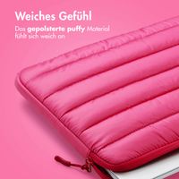 imoshion Puffer Laptop hoes 13-14 inch - Laptopsleeve - Hot Pink