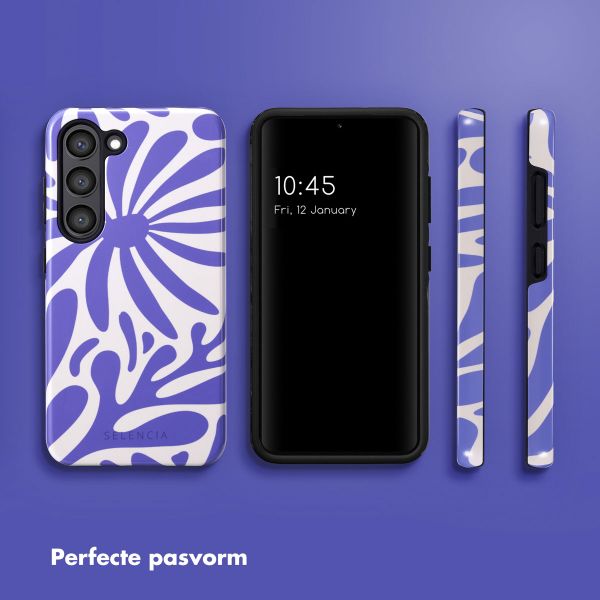 Selencia Vivid Backcover Samsung Galaxy S23 - Modern Bloom Sapphire Blue