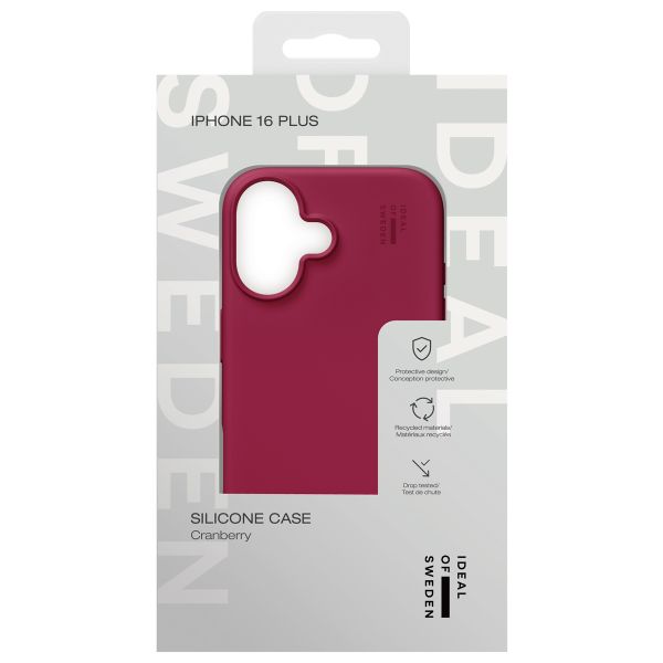 iDeal of Sweden Silicone Case Apple iPhone 16 Plus - Cranberry