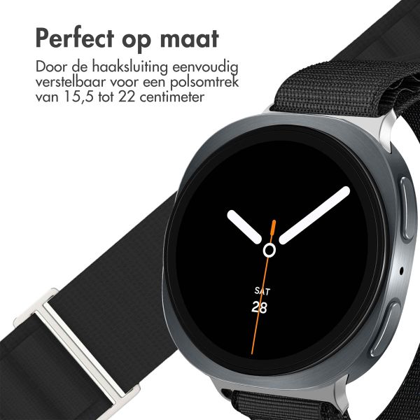 imoshion Nylon Alpine bandje Samsung Galaxy Watch 8 (40/44mm) / Classic (46mm) - Zwart