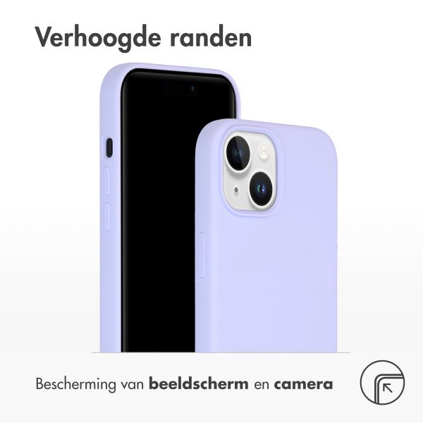 Accezz Liquid Silicone Backcover met MagSafe Apple iPhone 15 - Paars