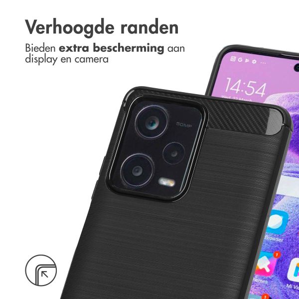 imoshion Brushed Backcover Xiaomi Redmi Note 12 Pro Plus - Zwart