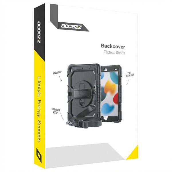 Accezz Rugged Back Cover with shoulder strap Apple iPad 9 (2021) 10.2 inch / iPad 8 (2020) 10.2 inch / iPad 7 (2019) 10.2 inch - Black