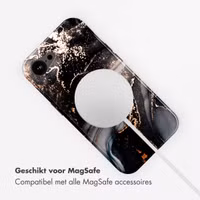 Selencia Vivid Backcover met MagSafe Apple iPhone 16e - Chic Marble Black