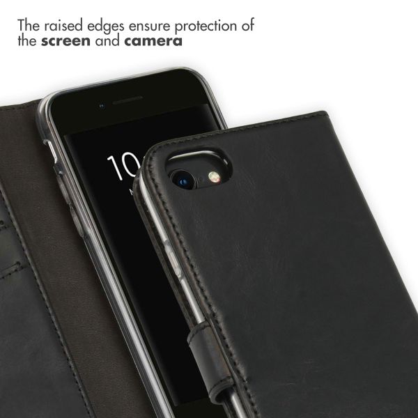 Selencia Genuine Leather Book Case Apple iPhone SE (2022 / 2020) / 8 / 7 / 6(s) - Black