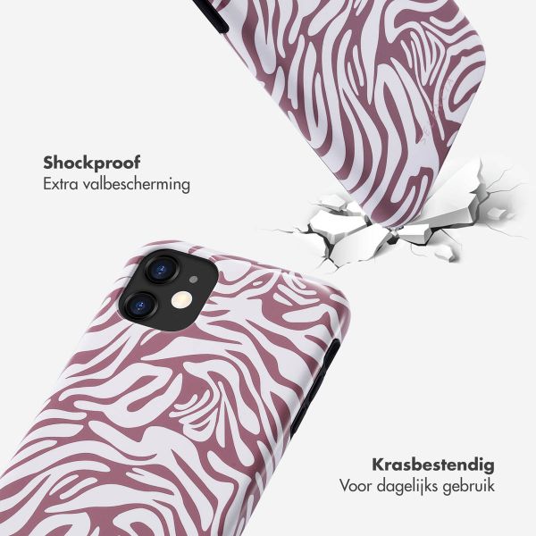 Selencia Vivid Tough Backcover iPhone 11 - Trippy Swirl Dark Rose