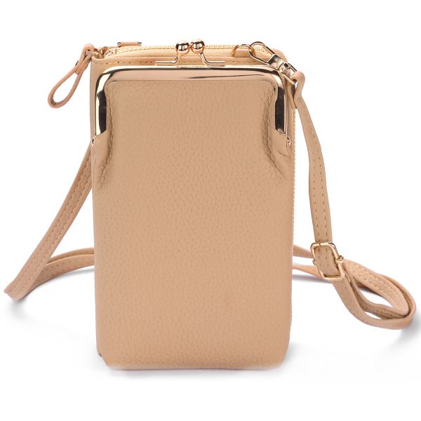 imoshion Vegan Lederen Telefoontasje Crossbody - Beige