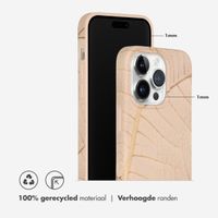 Selencia Aurora Fashion Backcover iPhone 14 Pro - Duurzaam hoesje - 100% gerecycled - Earth Leaf Beige