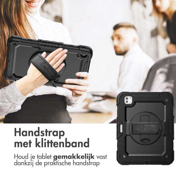 Accezz Rugged Backcover met schouderstrap Apple iPad Pro 11 (2024) M4 - Zwart