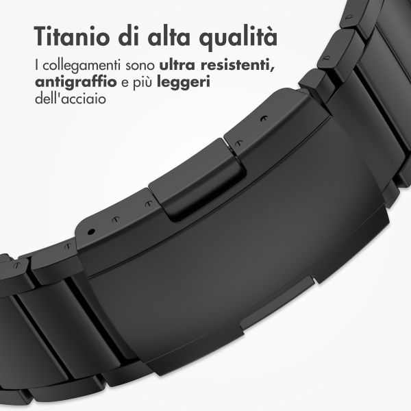 Accezz Mat Titanium bandje Apple Watch | 38/40/41/42 mm - Zwart