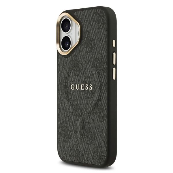 Guess Classic 4G Logo Backcover met MagSafe Apple iPhone 17 - Zwart