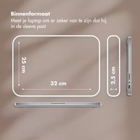 Selencia Puffy Laptop hoes 13-14 inch - Laptopsleeve - Mocha Brown