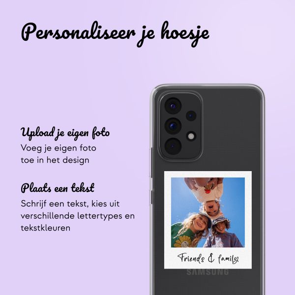 Gepersonaliseerd hoesje met polaroid Samsung Galaxy A53 - Transparant