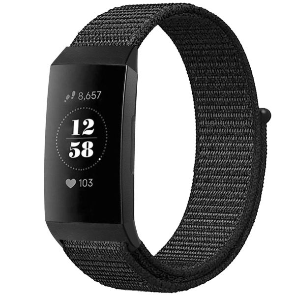 imoshion Nylon bandje Fitbit Charge 3 / 4 - Zwart