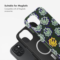 Selencia Vivid Back Cover with MagSafe Apple iPhone 15 - Wavy Smiley Green