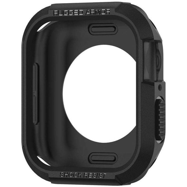 Spigen Rugged Armor Case voor de Apple Watch Series 4 6 SE 40 mm Zwart Smartphonehoesjes