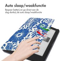 imoshion Design Slim Hard Case Sleepcover Kobo Clara HD - Flower Tile