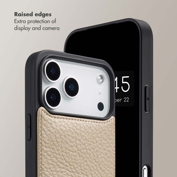 Selencia Nova Phone Case with Cord and Card Holder Apple iPhone 17 Pro Max - Beige