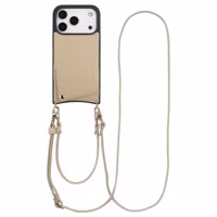 Selencia Nova Telefoonhoes met Koord en Pashouder Apple iPhone 17 Pro - Beige