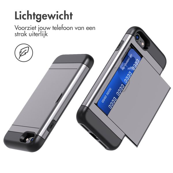imoshion Backcover met pasjeshouder Apple iPhone SE (2022 / 2020) / 8 / 7 - Grijs