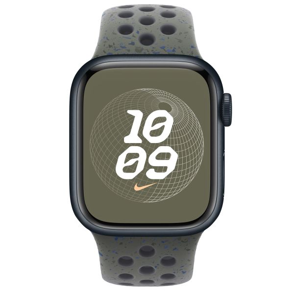 Apple Nike Sport Band Apple Watch Series 1 t/m 9 / SE (38/40/41 mm) | Series 10 / 11 (42 mm) - Maat S/M - Cargo Khaki