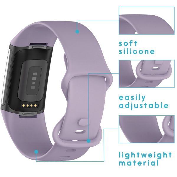 imoshion Siliconen bandje Fitbit Charge 5 / 6 - L - Lavendel
