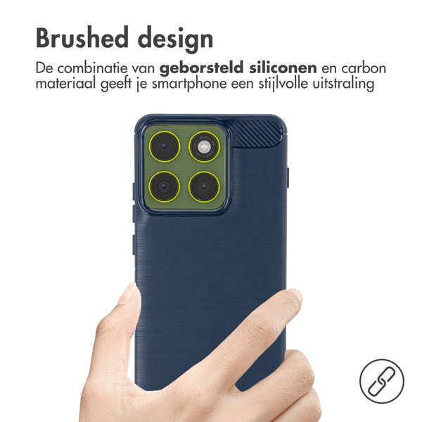 imoshion Brushed Backcover Motorola Edge 70 - Donkerblauw