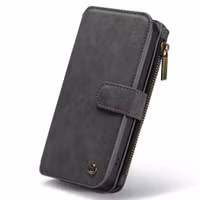 CaseMe Luxe 2 in 1 Portemonnee Bookcase Apple iPhone 12 (Pro) - Zwart