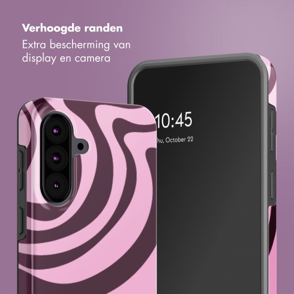 Selencia Vivid Backcover Samsung Galaxy A37 (5G) - Wavy Swirl Pink Plum