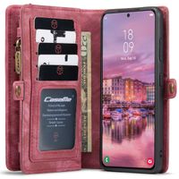 CaseMe Luxe Lederen 2 in 1 Portemonnee Bookcase Samsung Galaxy S22 - Rood