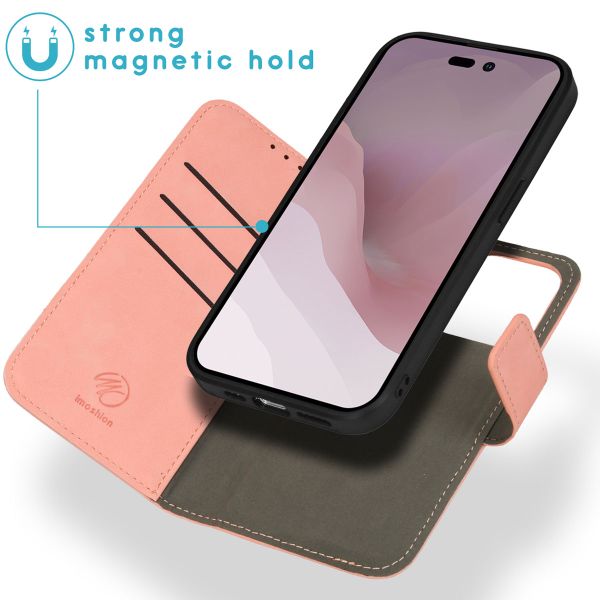 imoshion Uitneembare 2-in-1 Luxe Bookcase Apple iPhone 14 Pro - Roze