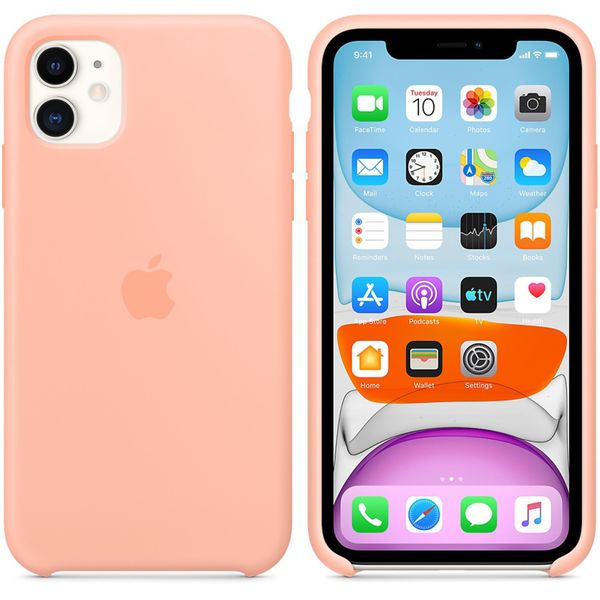 Apple Silicone Backcover Apple iPhone 11 - Grapefruit