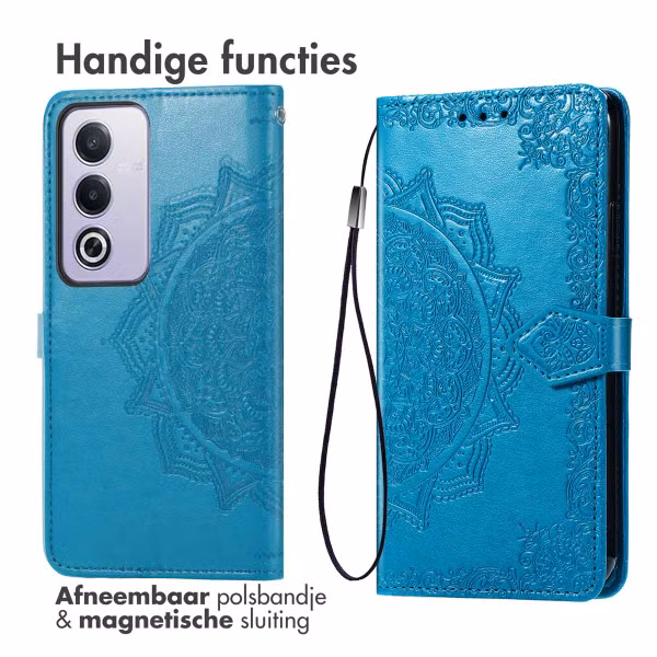 imoshion Mandala Bookcase Oppo A40 (4G) / Oppo A40M (4G) / Oppo A60 (5G) - Turquoise